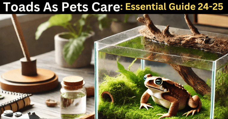 Toads As Pets Care: Essential Guide 24-25 to Pet Toad Care
